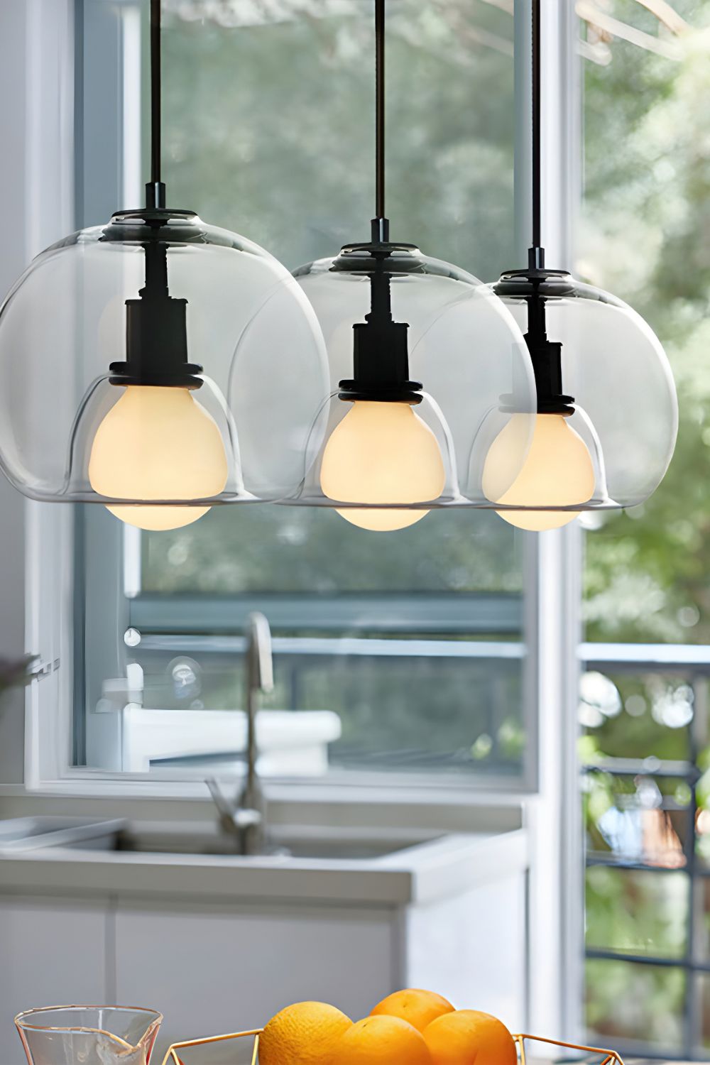 Semi Globe Electroplated Glass Pendant Lamp - SamuLighting