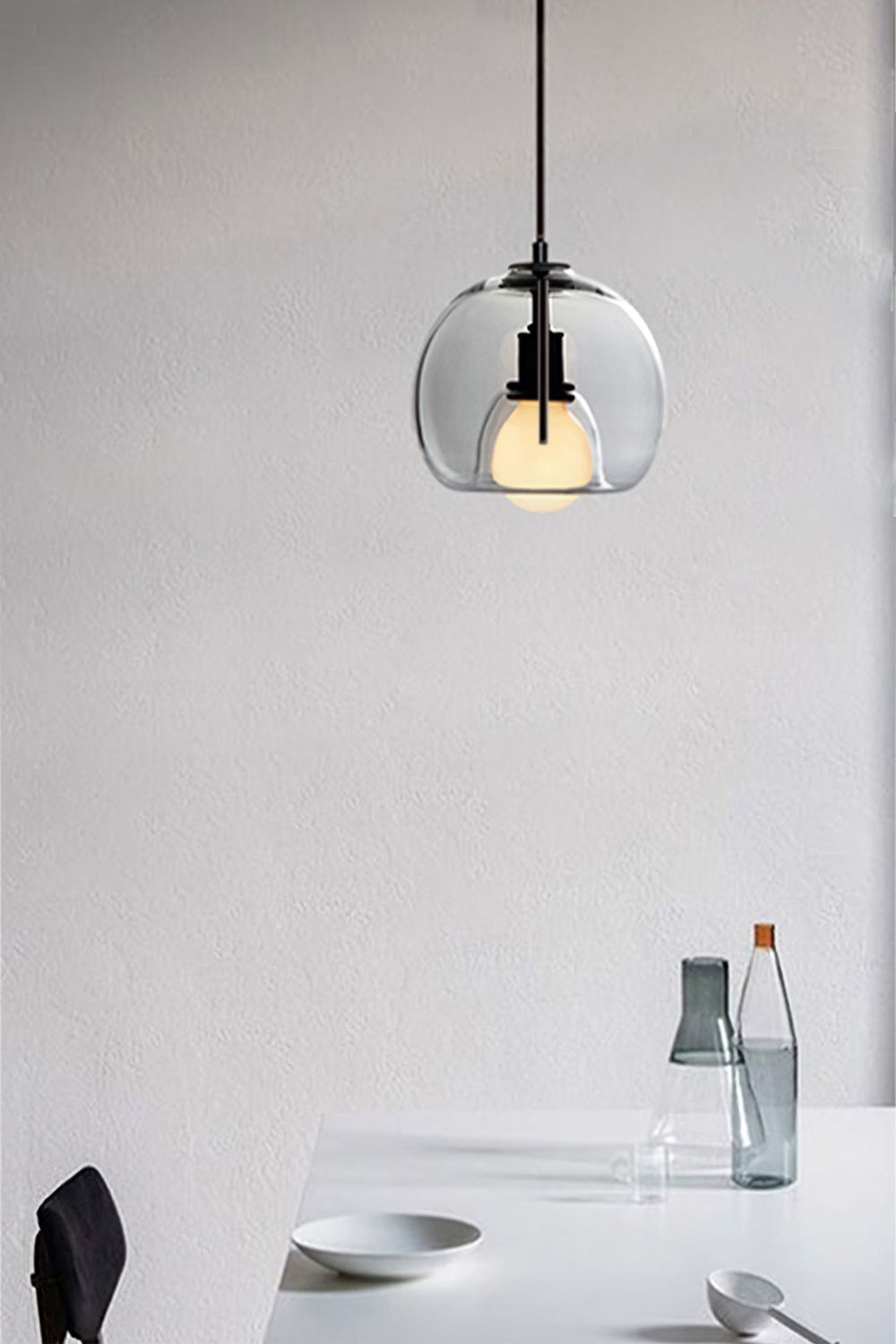 Semi Globe Electroplated Glass Pendant Lamp - SamuLighting