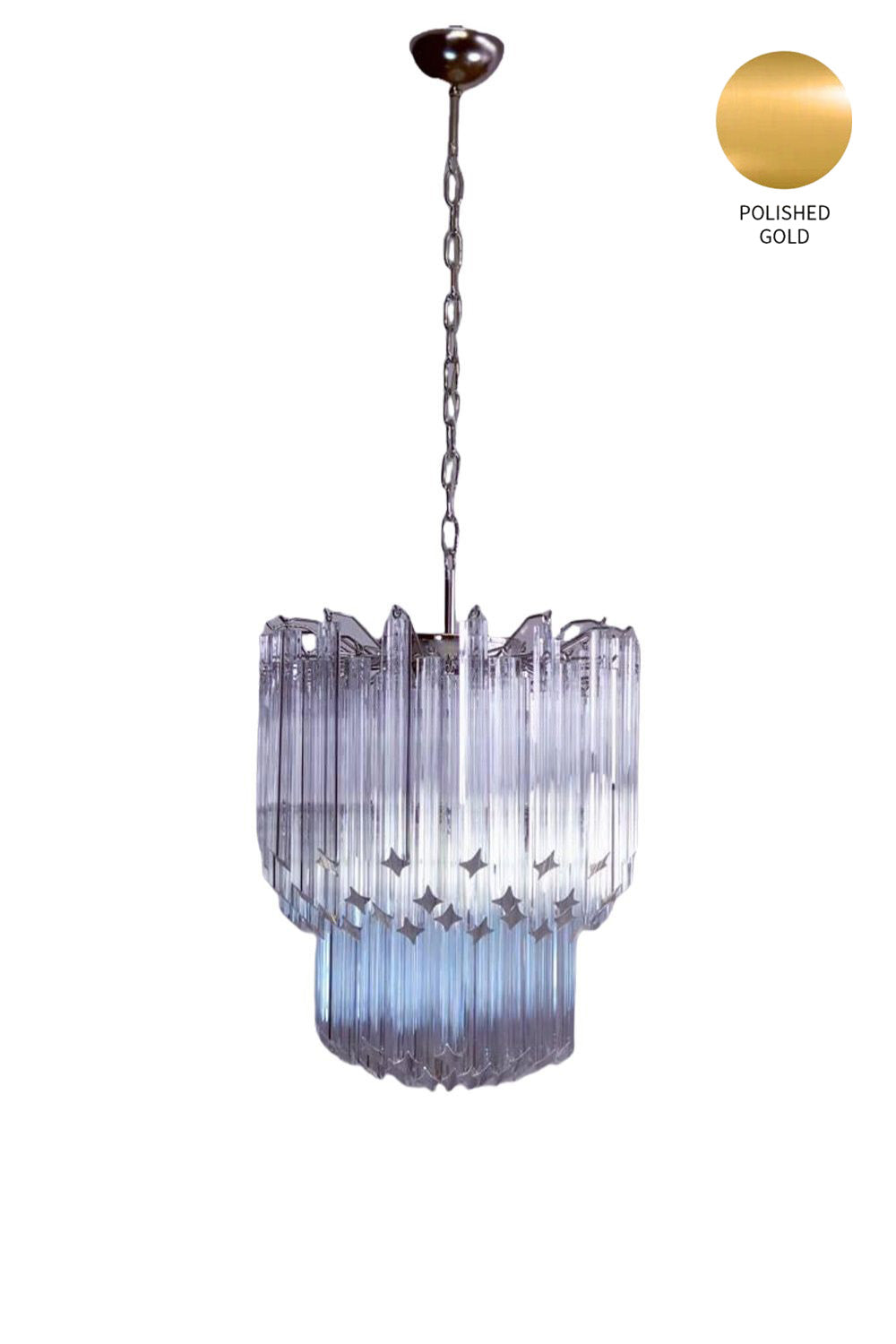 Venini Style Murano Quadriedri Chandelier