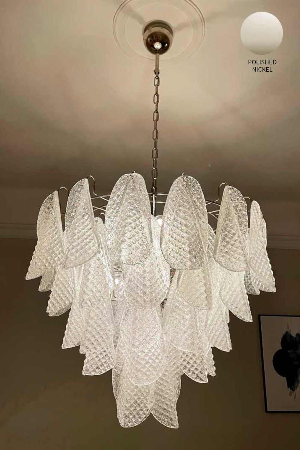 Rondini Transparent Murano Glass Chandelier