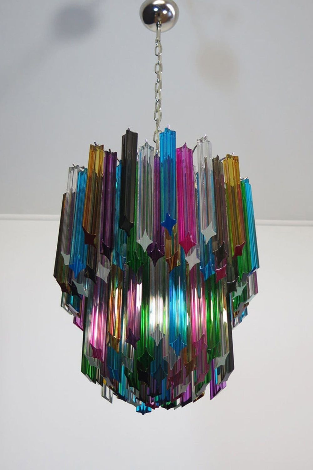 Quadridri Multicolor Prism Chandelier