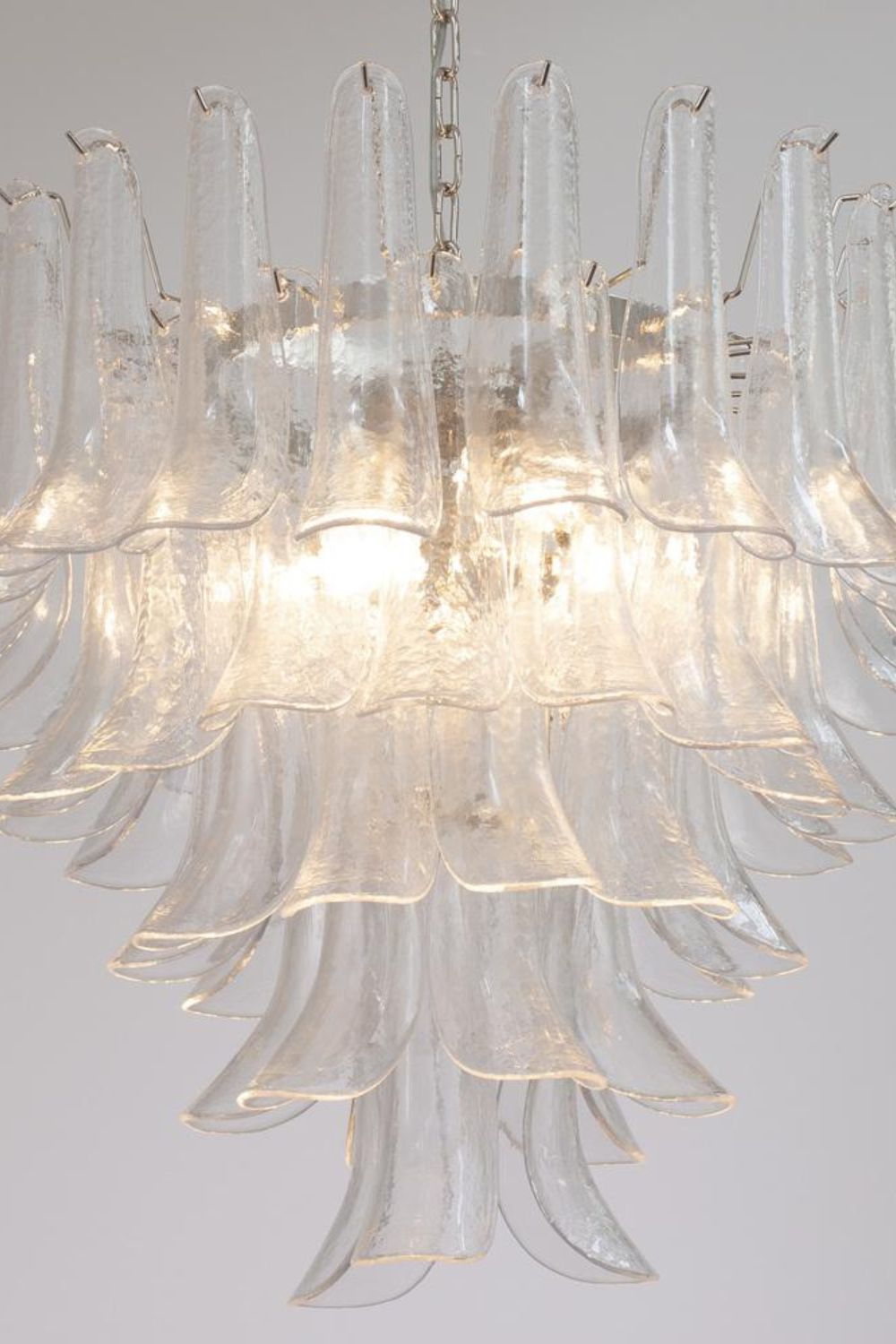 Murano glass petal chandelier