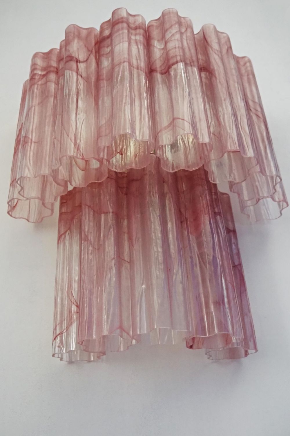 Pink Murano Glass Alabaster Wall Lamp