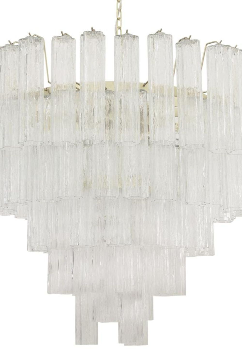 1990s Tronchi Murano Glass Cascade Chandelier