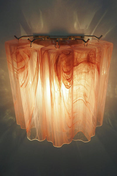 Pink Murano Glass Tube Wall lamp