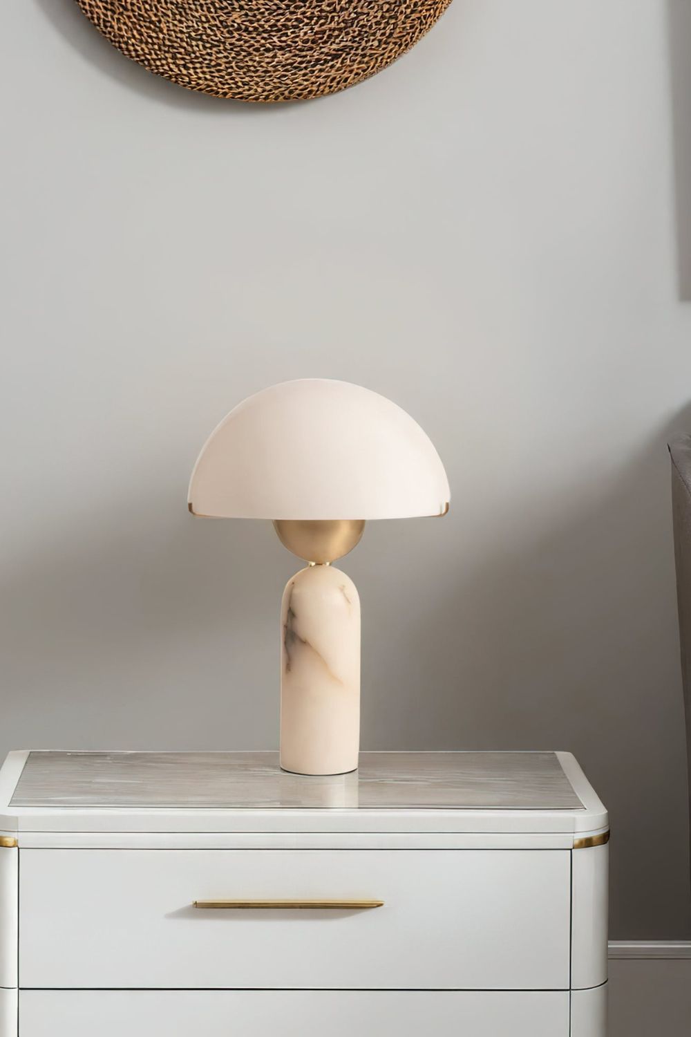 Elegant Sphere Alabaster Table Light