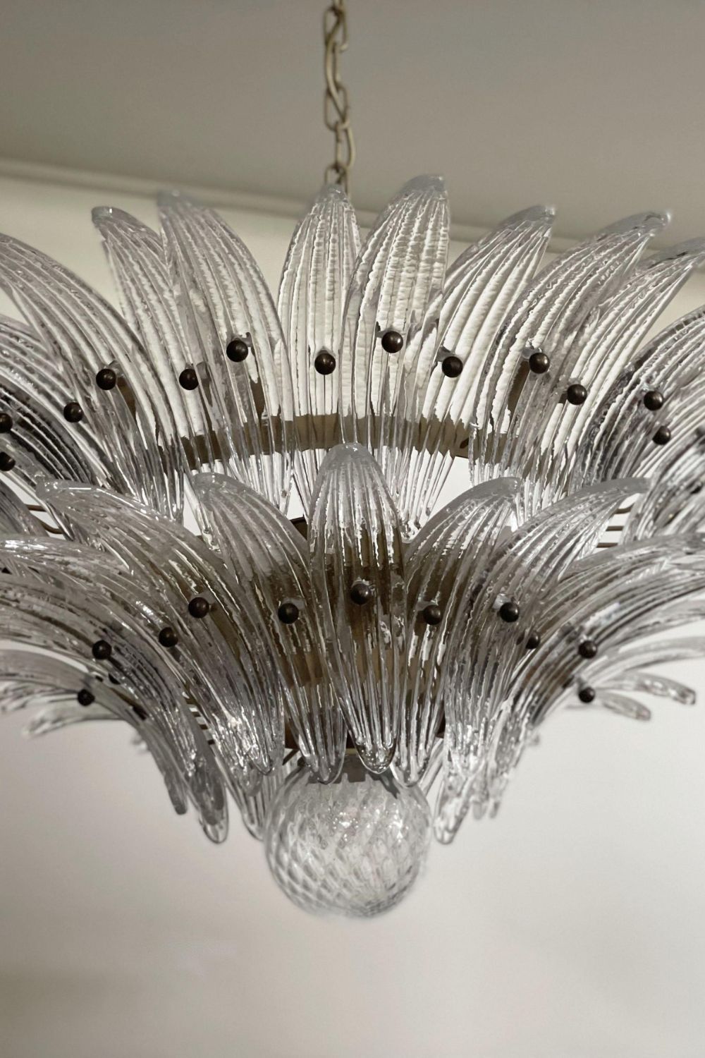 Original Murano Palmette Crystal Chandelier