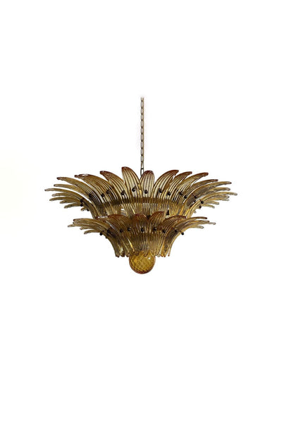 Amber Murano Glass Palmette  Chandelier