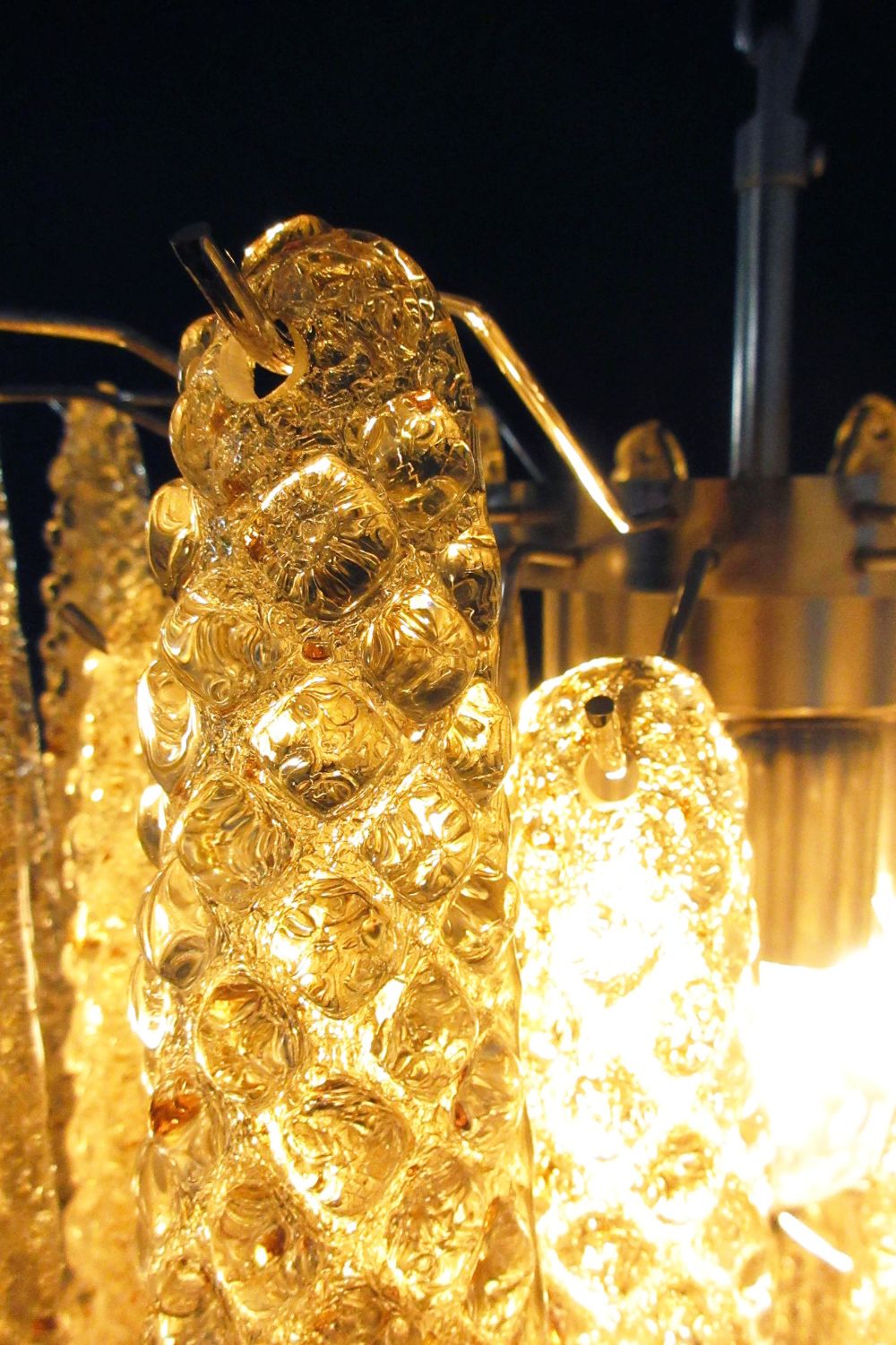 Murano Handcrafted Golden Glass Chandelier