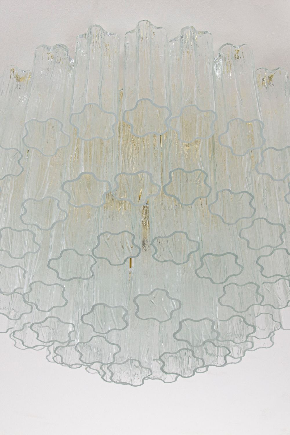 Clear Murano Glass Tronchi Ceiling Light