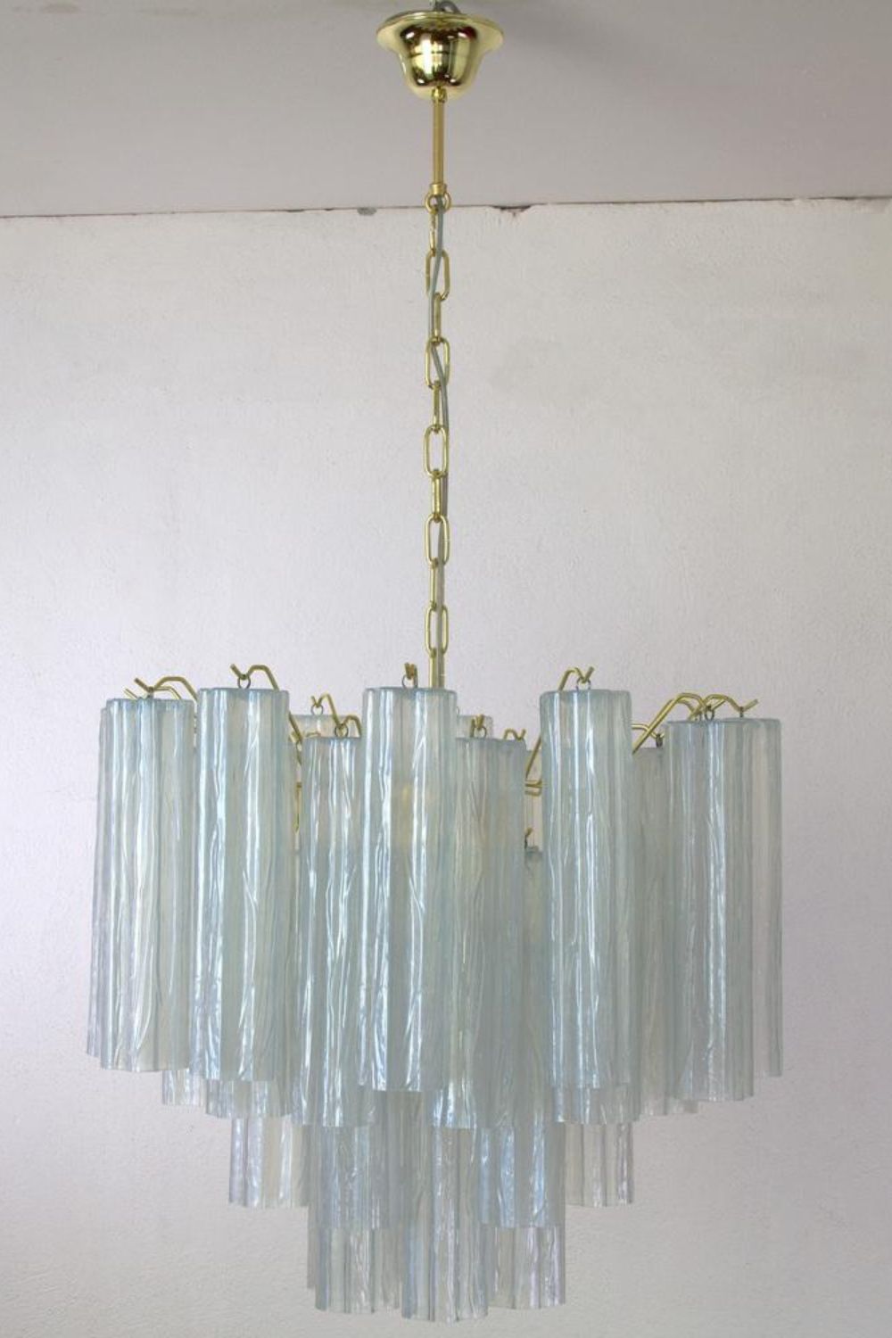 1990s Vintage Italian Opaline Glass Pendant Light