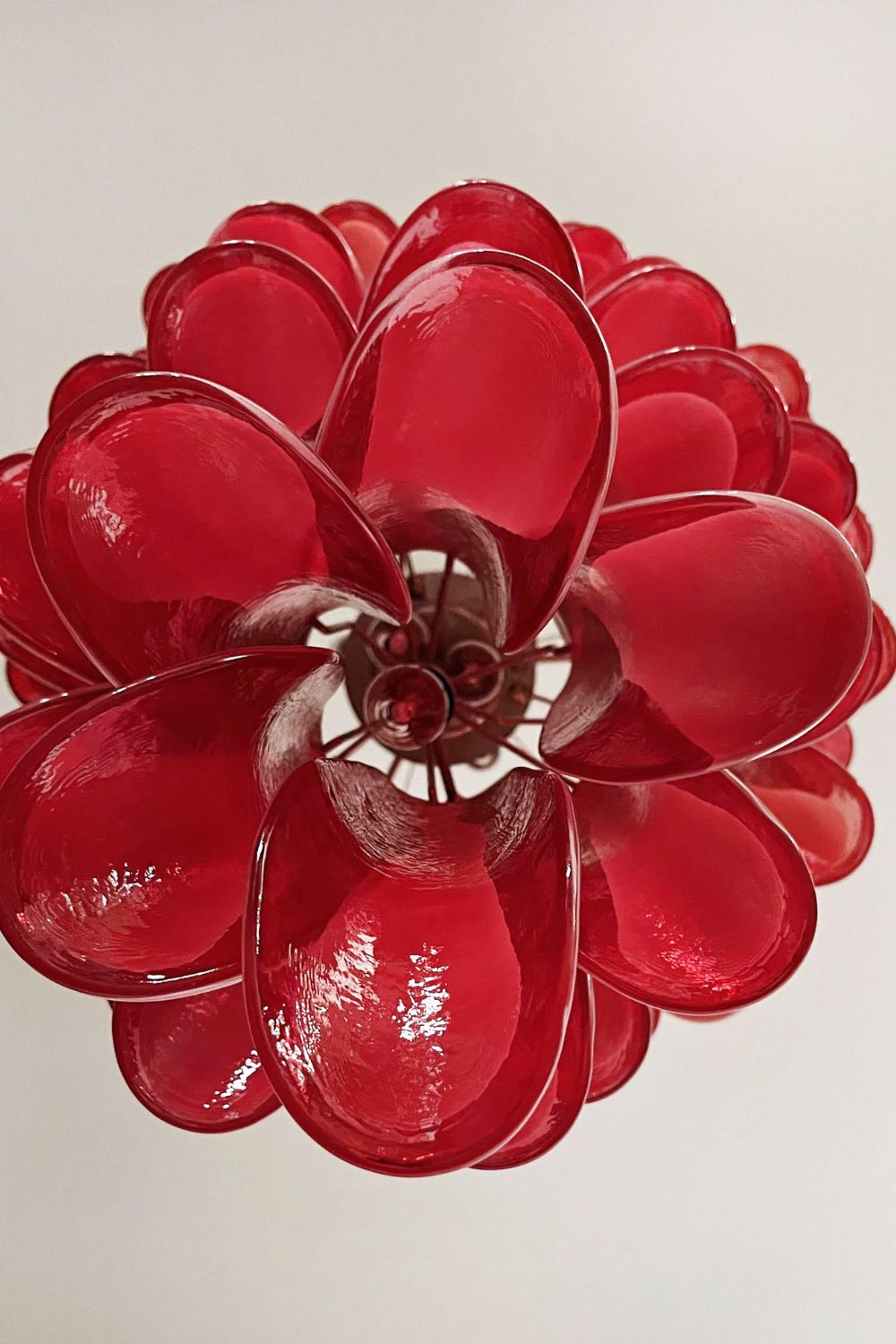 Vintage Italian Murano Spiral Chandelier