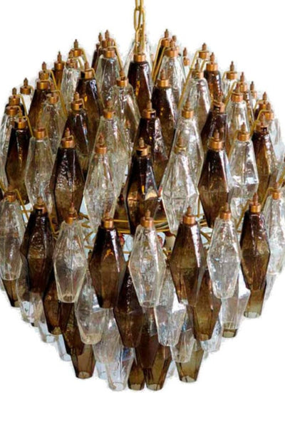 Murano Poliedri Smoked Globe Chandelier