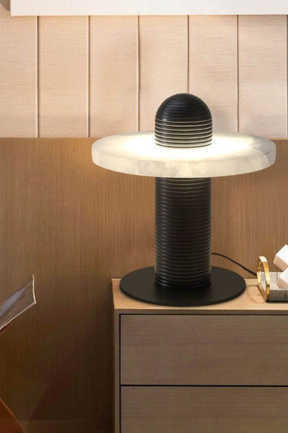 rbit Alabaster Disc Table Lamp