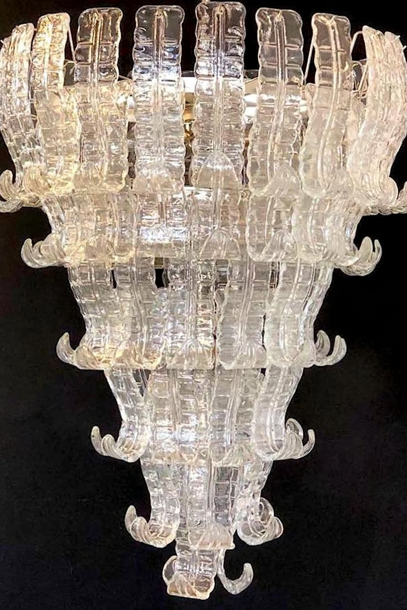 Grand Murano Felci Leaf Glass Chandelier