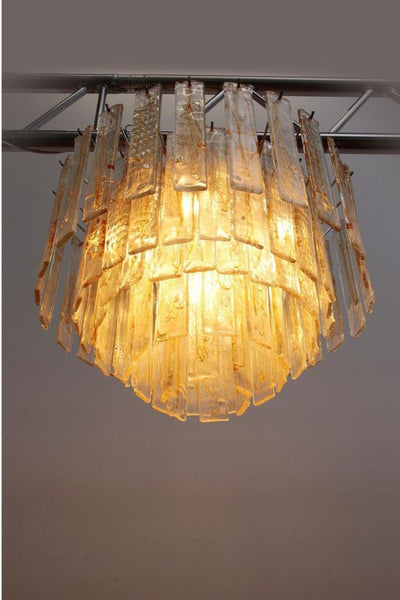 Amber Murano Glass Tiered Chandelier