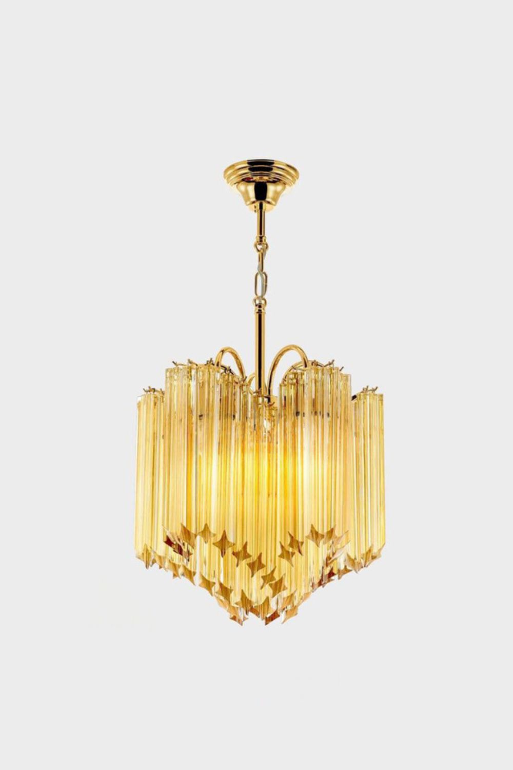 1990s Quadriedri Crystal Murano Chandelier