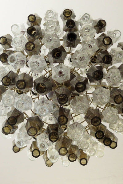 Murano Poliedri Smoked Globe Chandelier