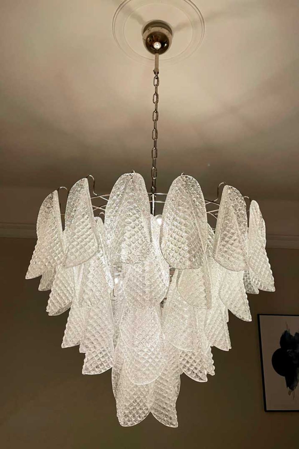 Rondini Transparent Murano Glass Chandelier