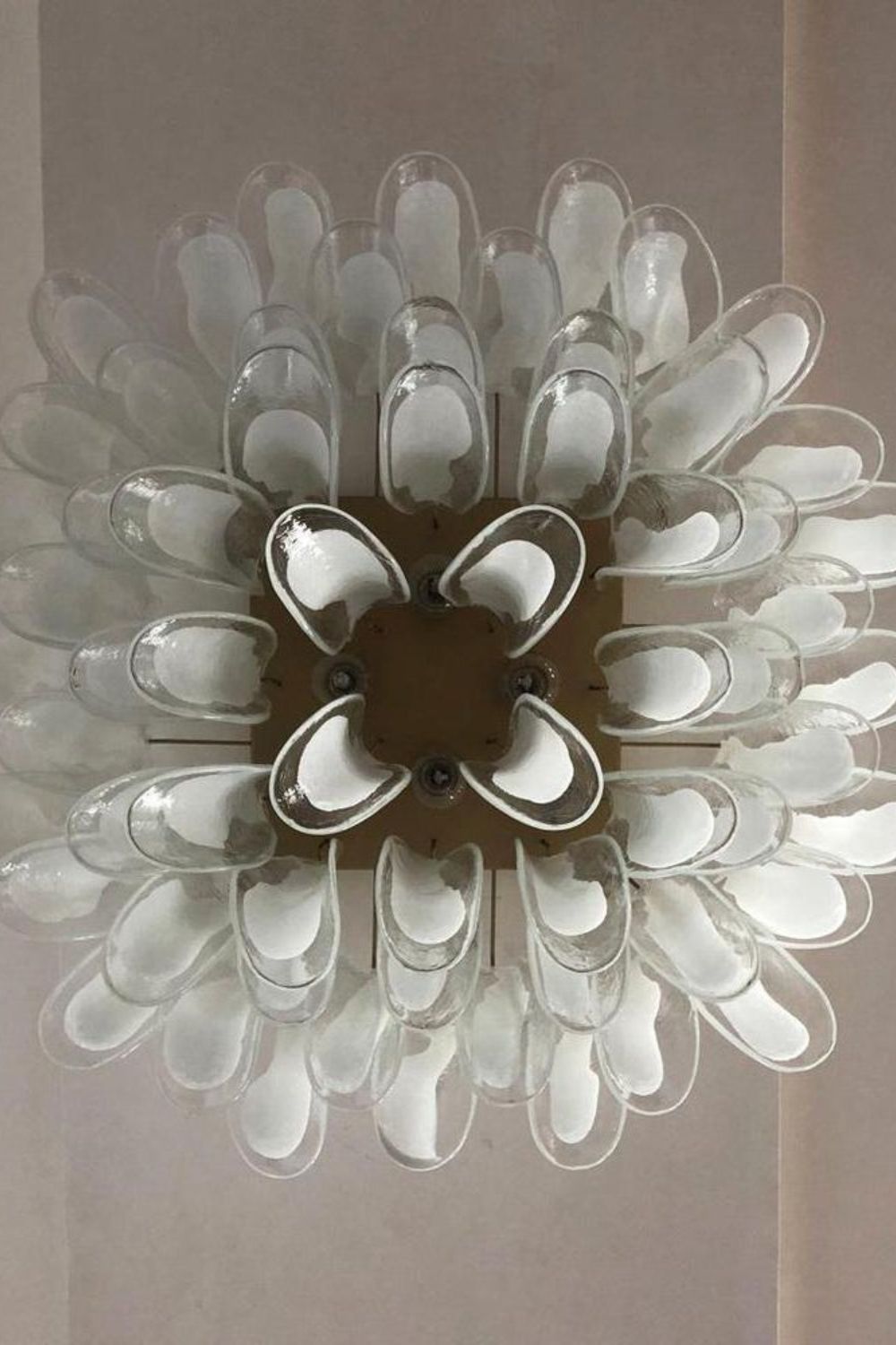 Vintage Murano Handcrafted Petal Ceiling Lamp