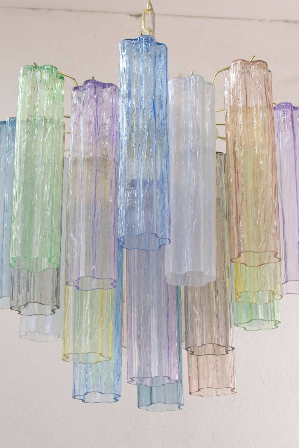 Multi-Colored Murano Glass Tronchi Chandelier