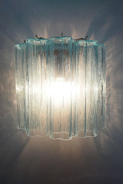 Blue Murano Glass Tube Wall lamp