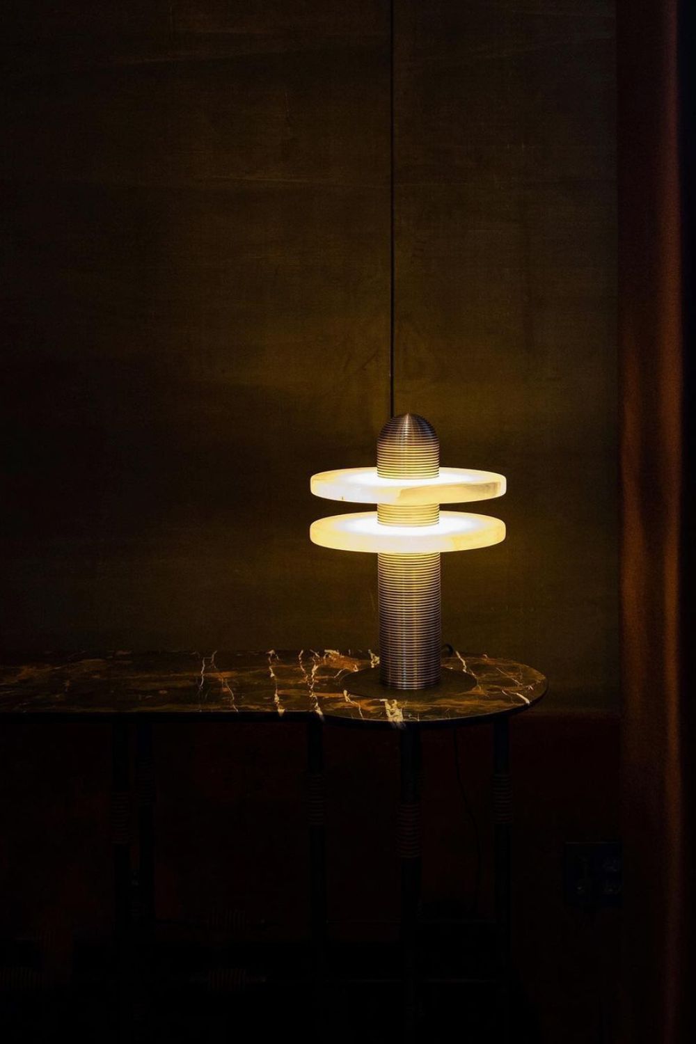 rbit Alabaster Disc Table Lamp