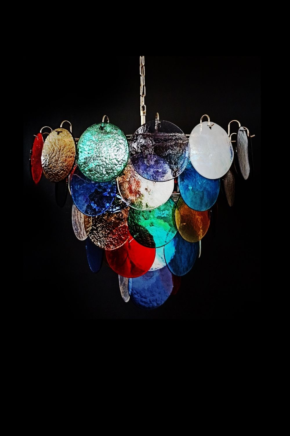 Multicolored Glass High Quality Murano Chandelier