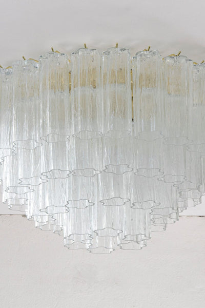 Clear Murano Glass Tronchi Ceiling Light