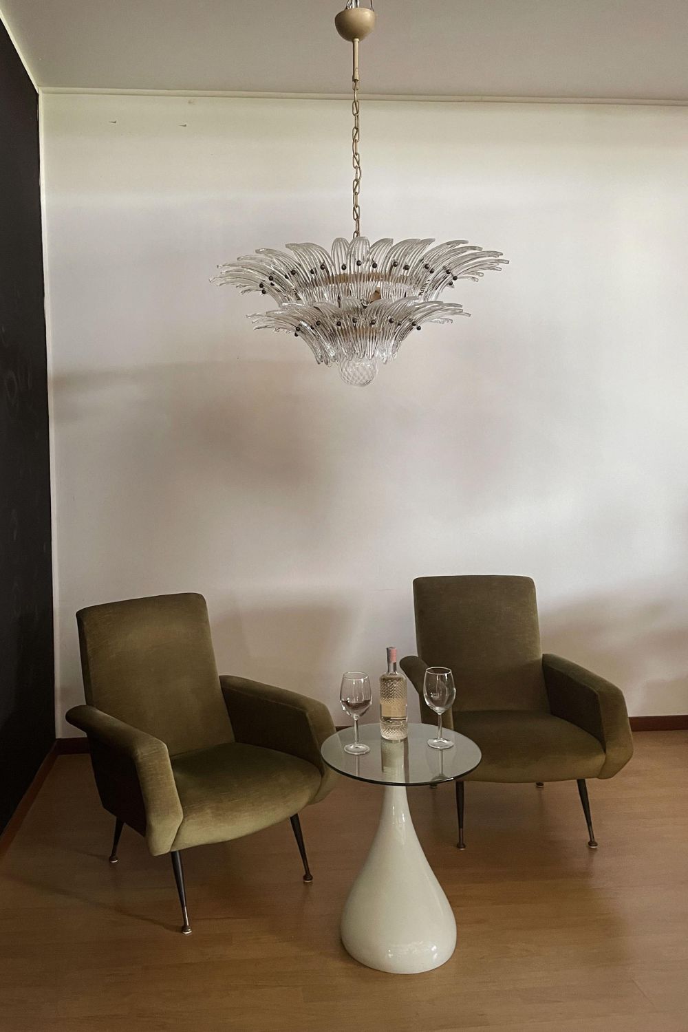 Original Murano Palmette Crystal Chandelier