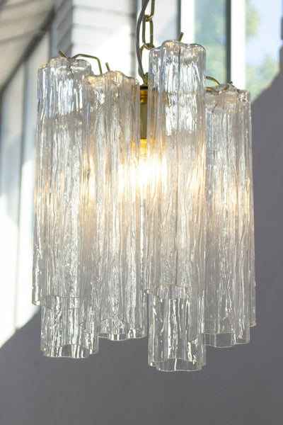 Vintage Murano Glass Tronchi Pendant Light