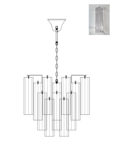 Murano Glass Tronchi Chandelier