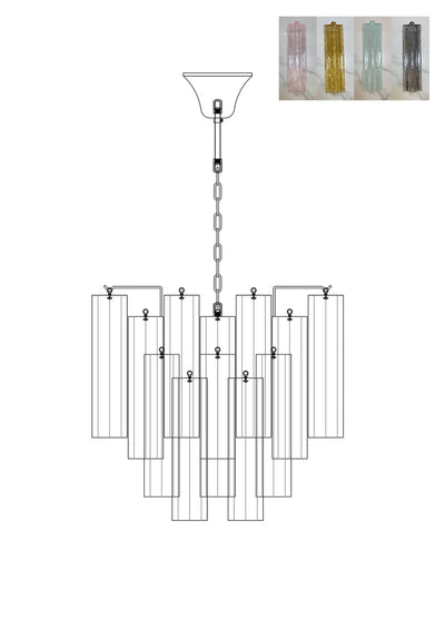 Murano Glass Tronchi Chandelier