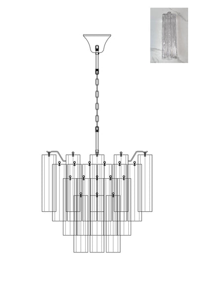 Murano Glass Tronchi Chandelier