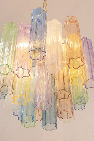 Multi-Colored Murano Glass Tronchi Chandelier