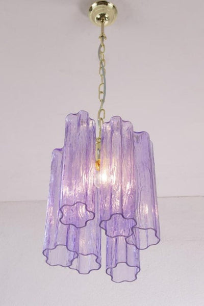 Italian Murano Style Purple Tronchi Chandelier