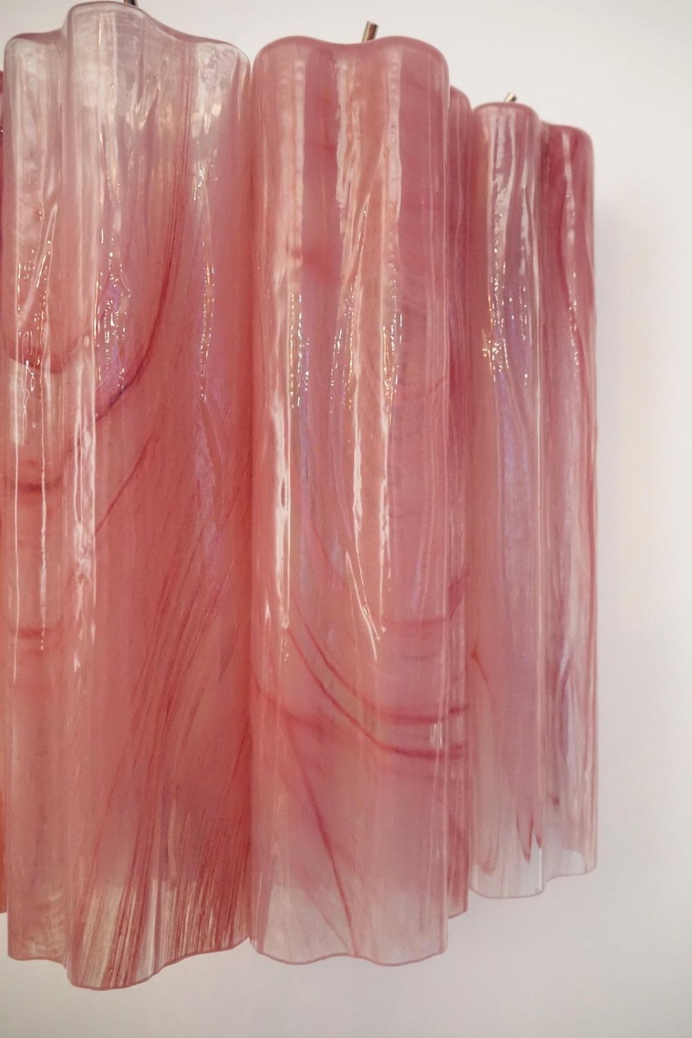 Pink Murano Glass Tube Wall lamp