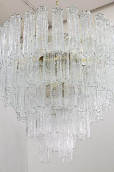 1990s Tronchi Murano Glass Cascade Chandelier