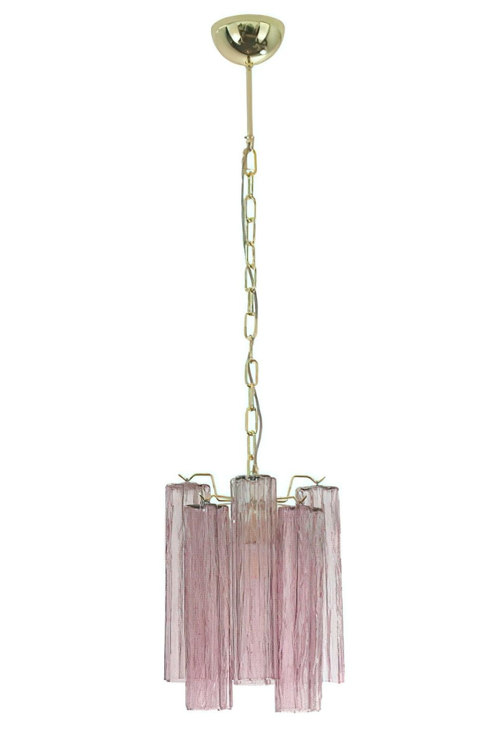 1990s Murano Amethyst Glass Ceiling Chandelier