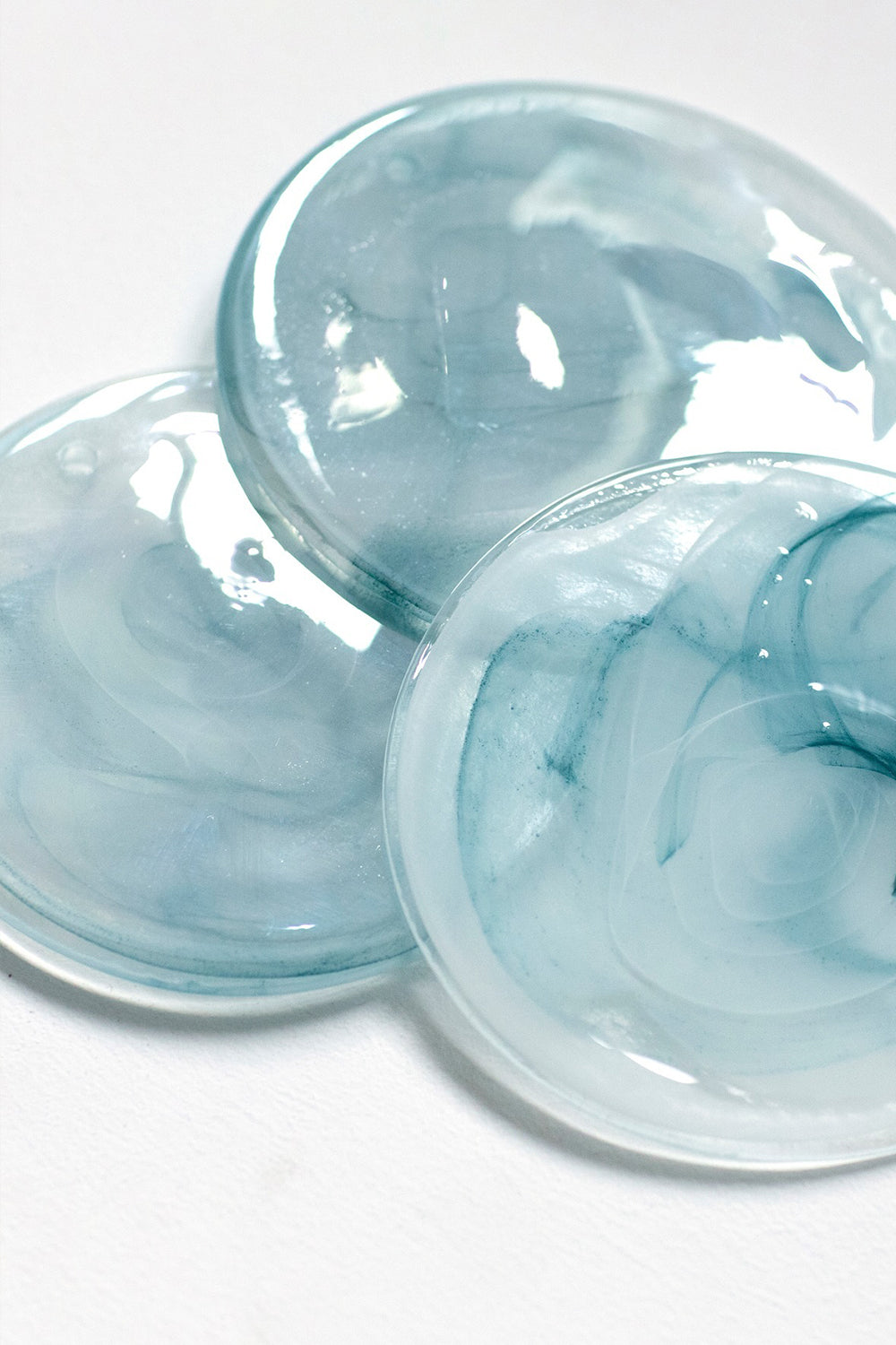 Blue Murano Disk Chandelier