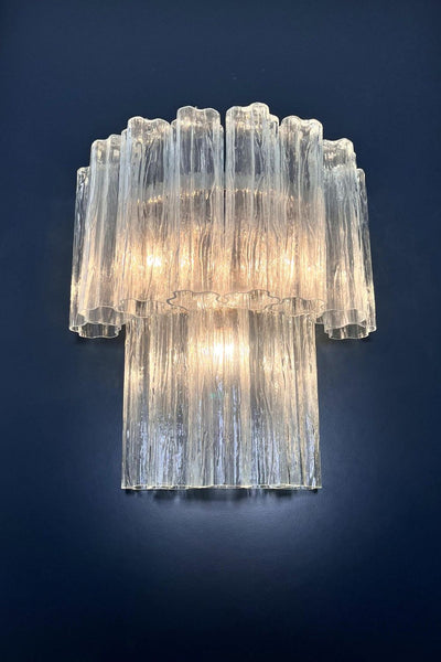 Murano Clear Glass Tube Wall Lamp - 13pcs