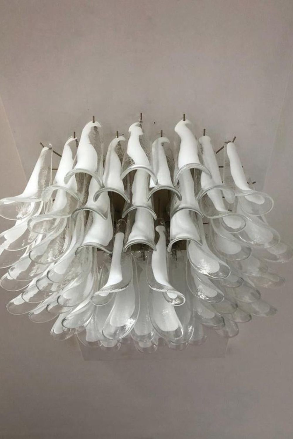 Vintage Murano Handcrafted Petal Ceiling Lamp