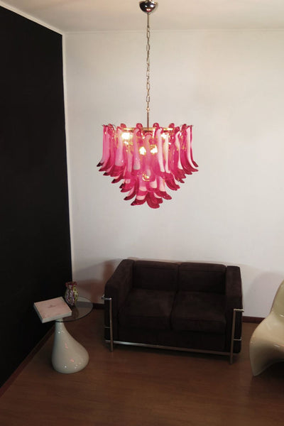 Red Murano Glass Petal Chandelier