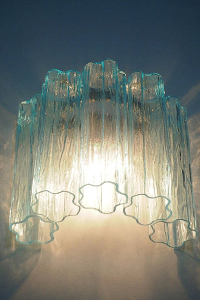 Blue Murano Glass Tube Wall lamp