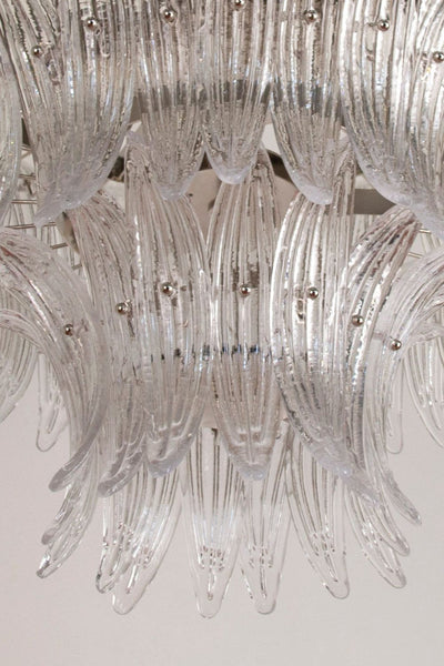 Italian Murano Glass Palm Leaf Chandelier