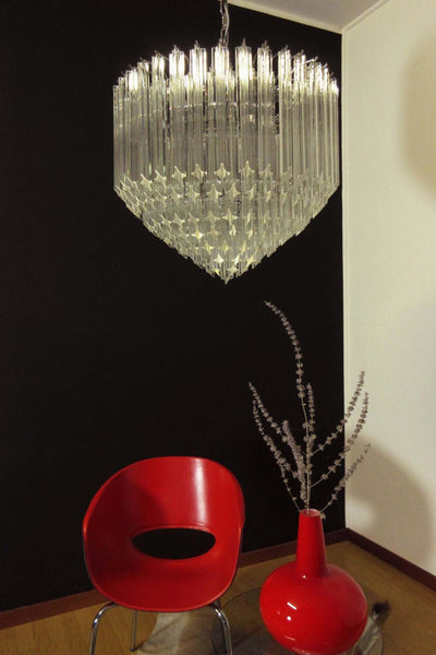 Contemporary Murano Quadriedri Prism Chandelier