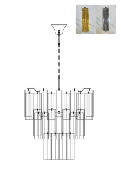 Murano Glass Tronchi Chandelier