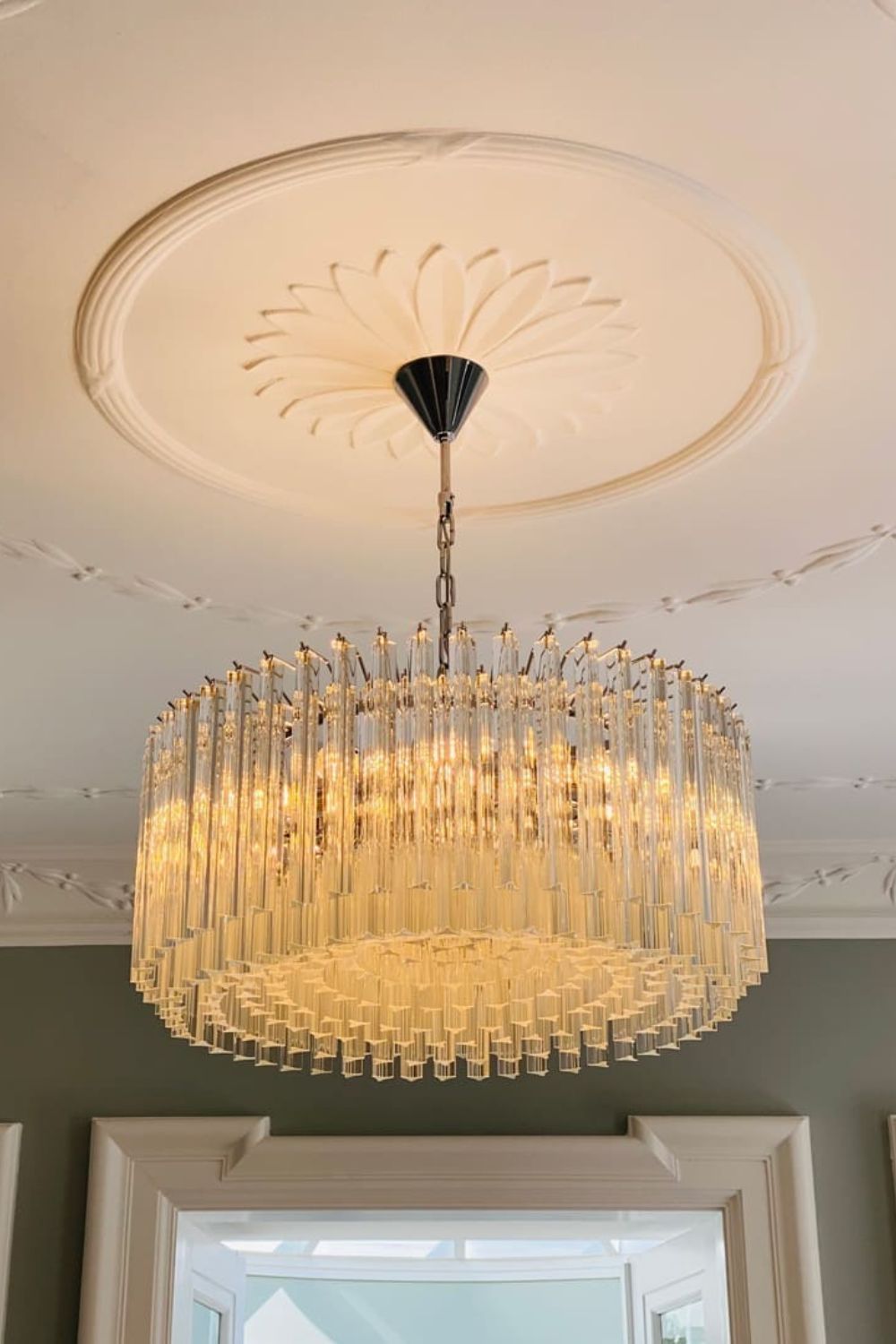 Murano Transparent Prism Triedri Chandelier