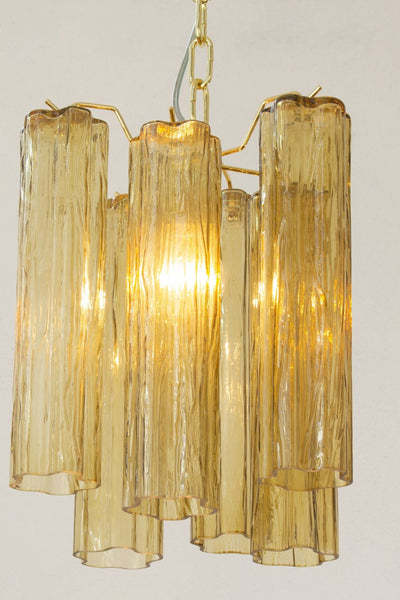 Amber Murano Tronchi Glass Pendant Light