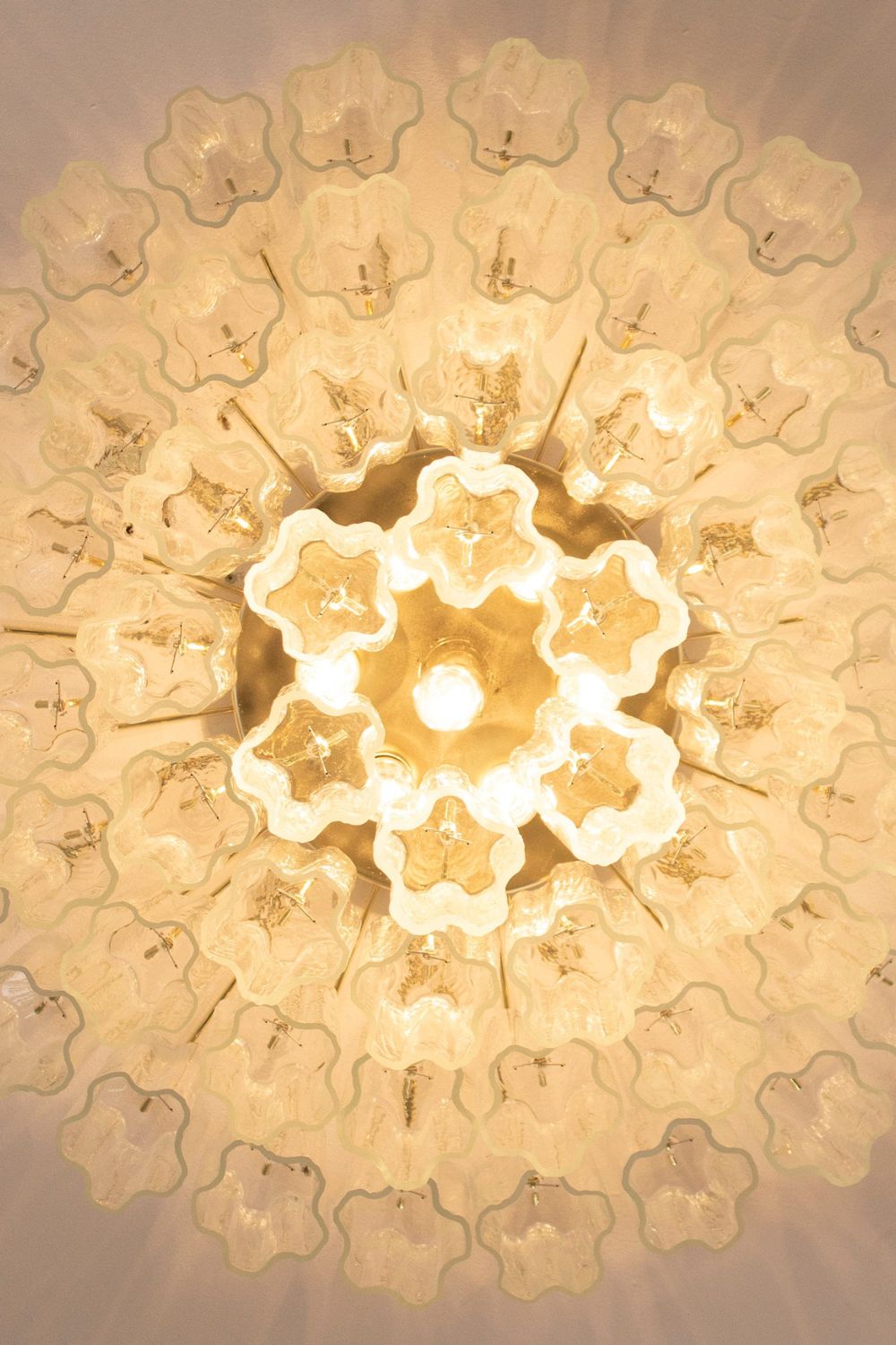 Clear Murano Glass Tronchi Ceiling Light